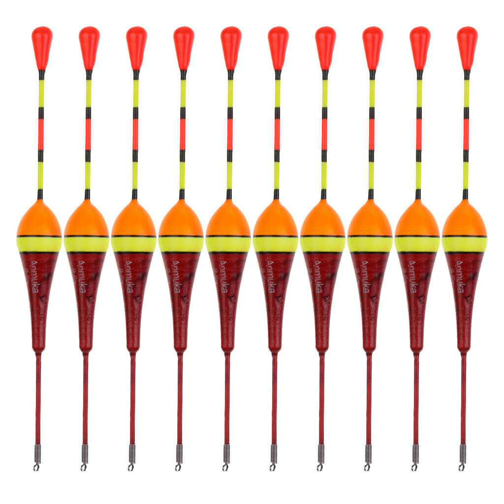 10 pieces 2.5g fishing paulownia wooden float bobber carp coarse fishing red