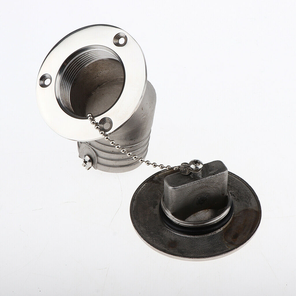 Boat Deck Fill / Filler Keyless   - 2" (50mm) 316 Stainless Steel Waste