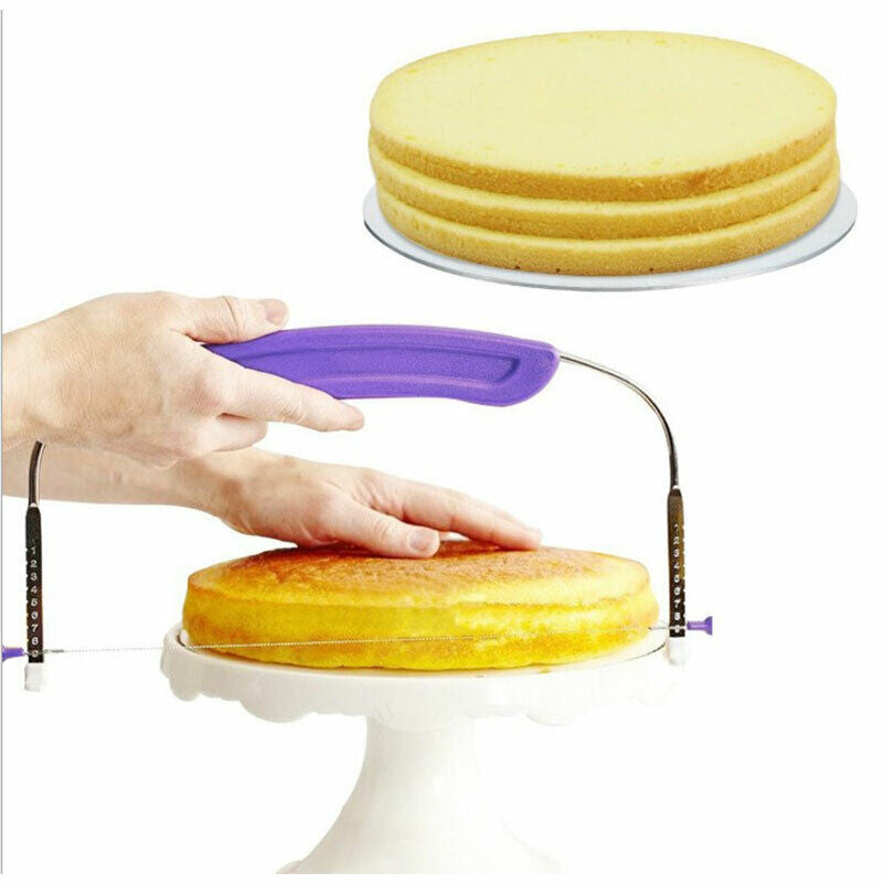 Adjustable Stainless Steel Wire Bread Cake Cutter Dough Slicers Bakeware LevBDA
