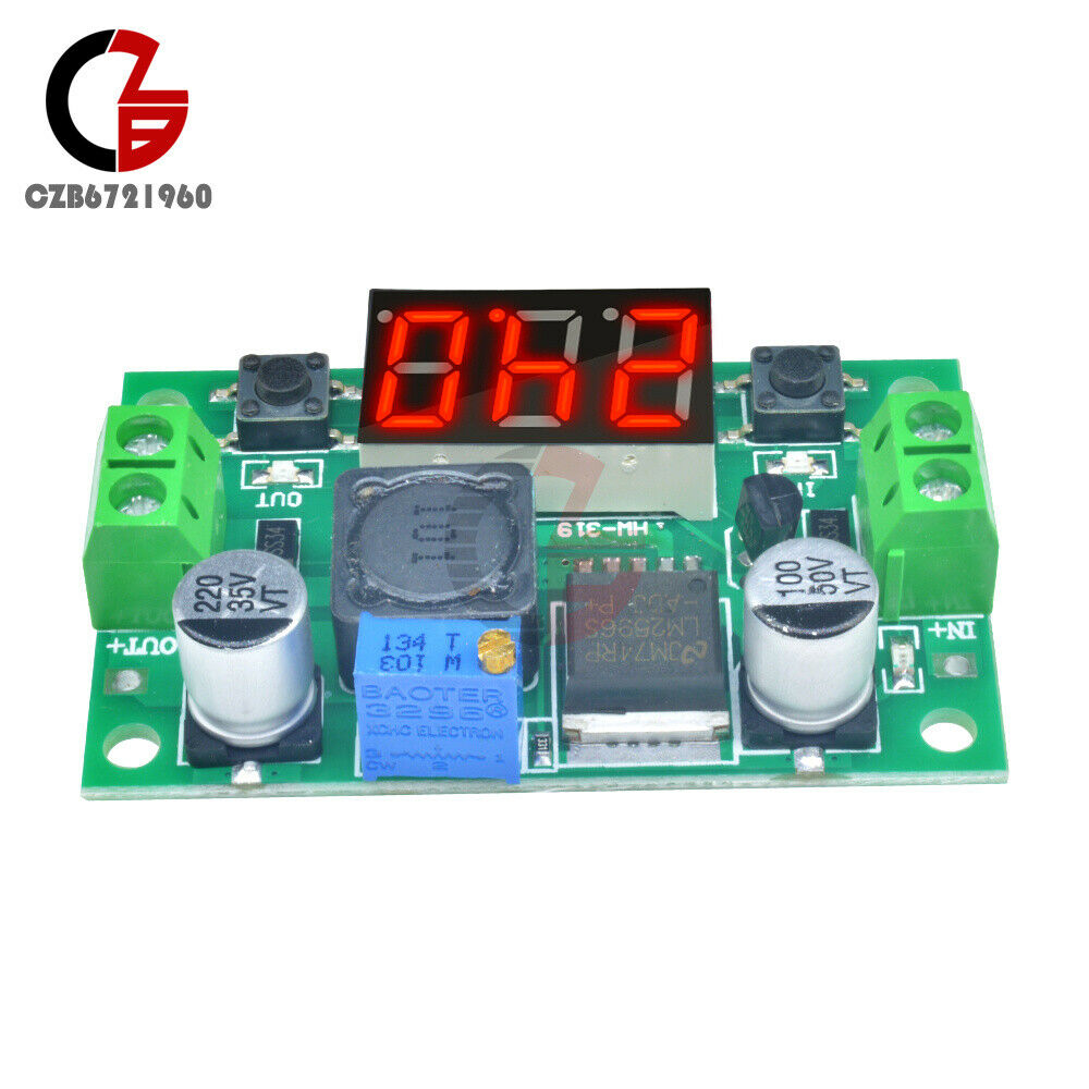 DC--DC Buck Step Down Converter Module LM2596 Voltage Regulator + Led Voltmeter