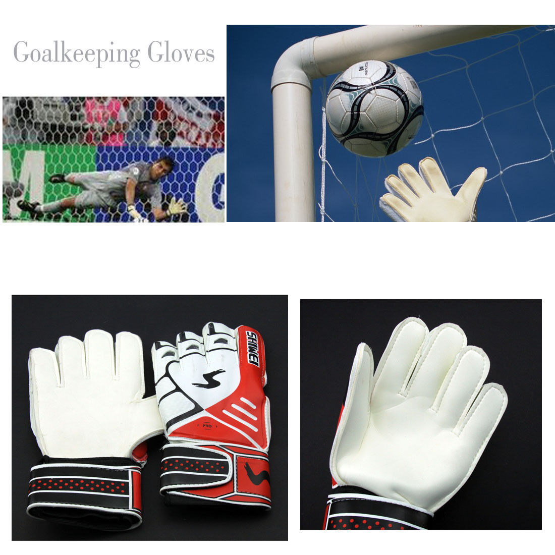 New Goalkeeper Gloves Soccer Football Predator Pro Goal Keeper Glove Mitts Latex