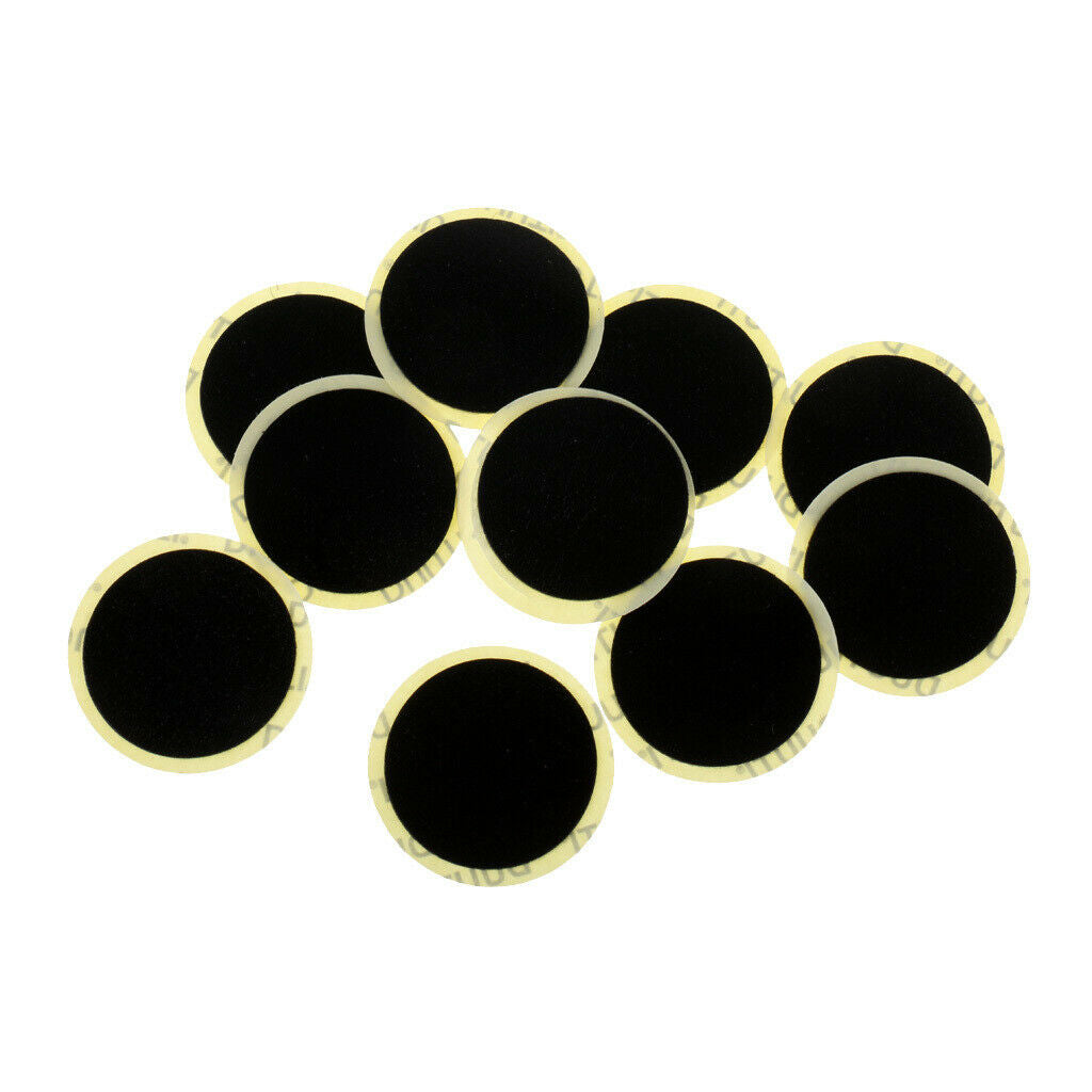 10Pcs Black Rubber Inner Tube Tire Patches Fast Repair Mend Tool No-glue