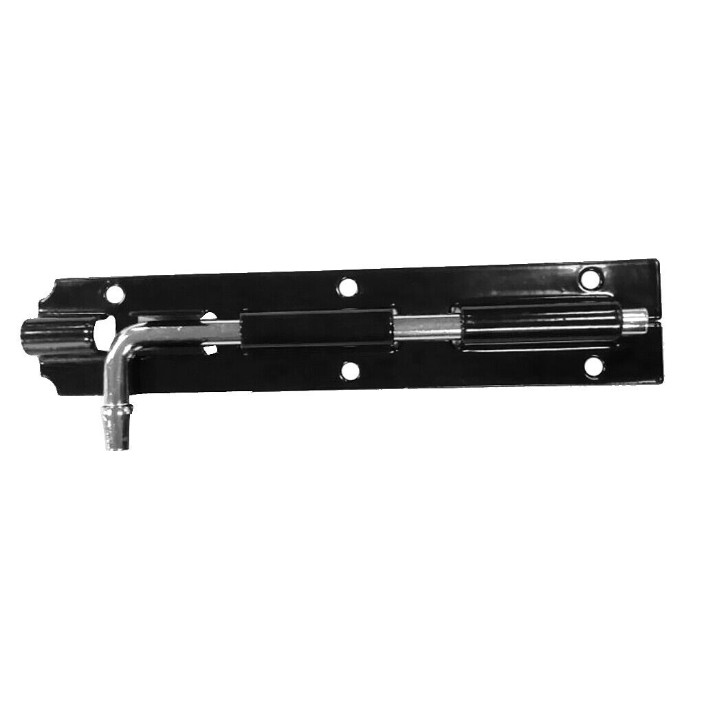 Black Slid Slip Bolt Heavy Duty Iron Garden Gate Shed Door Safety Latch Lock