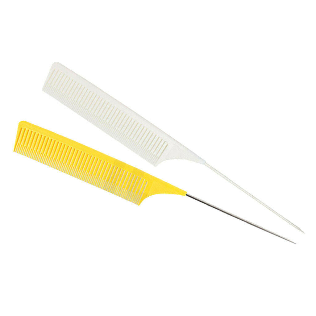 2x Heat-resistant Fine One-way Weave Highlighting Foiling Hair Comb Combs