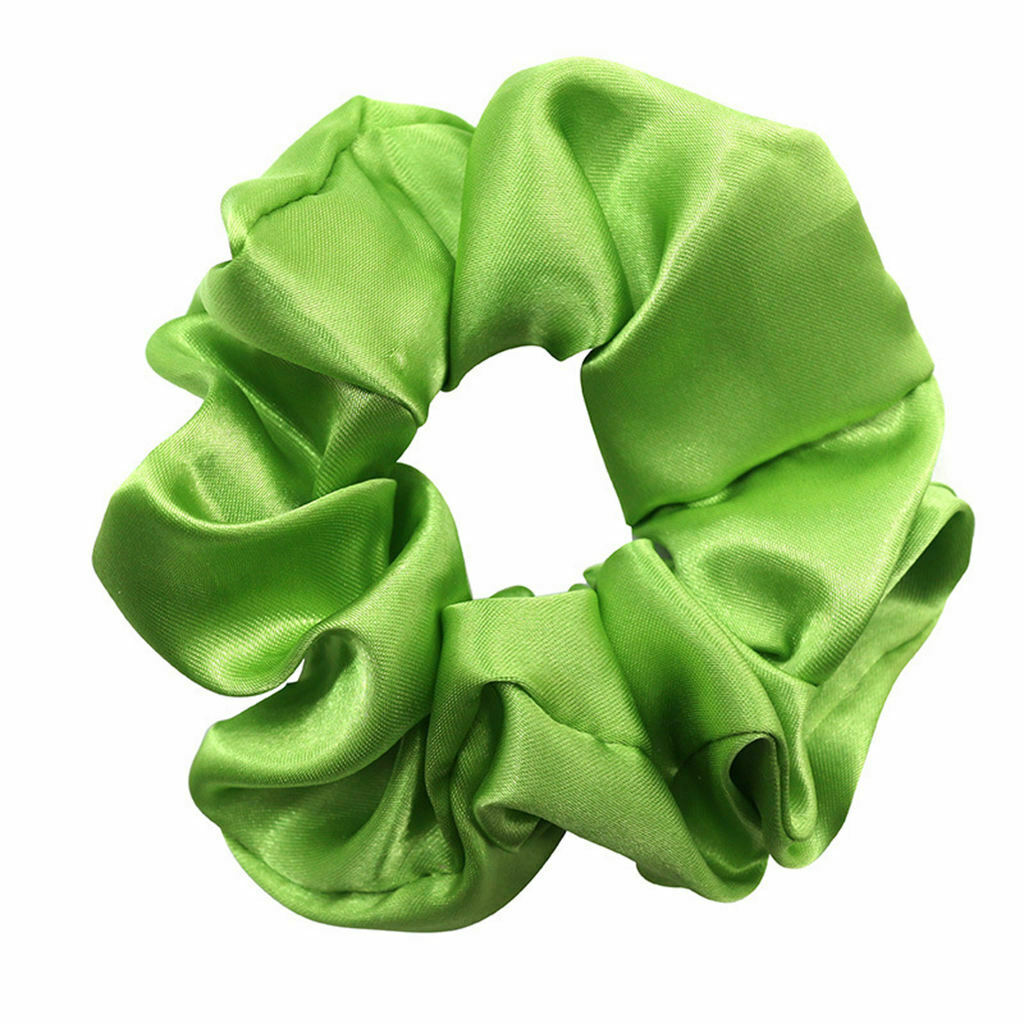 Ladies Silk Satin Hair Ties Elastic Bands Hairbands Ponytail Holder 10x