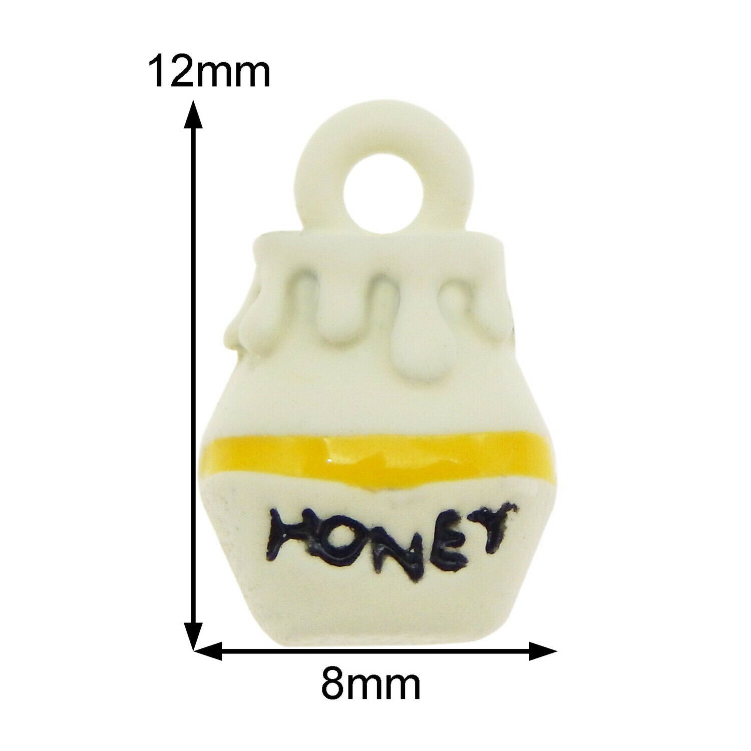 16PCS Multi-Color Alloy Honey Jar Pot Charms Pendant Jewelry DIY Findings 12x8mm