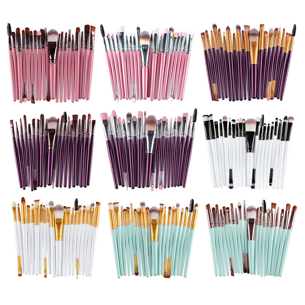 20Pcs Professional Makeup Brush Set Cosmetic Brushes for Blending Eye Shadow