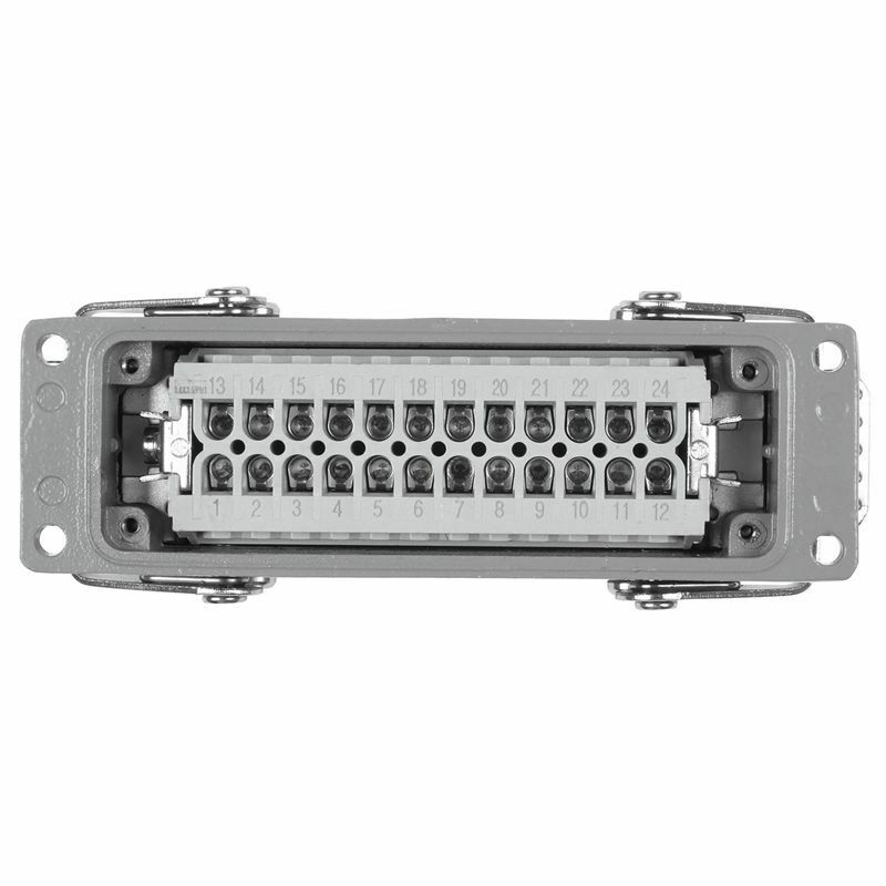 Rectangular H24B-He-024-1 Heavy Duty Connectors Power 24 Pin Core 16A 500V ScrG3