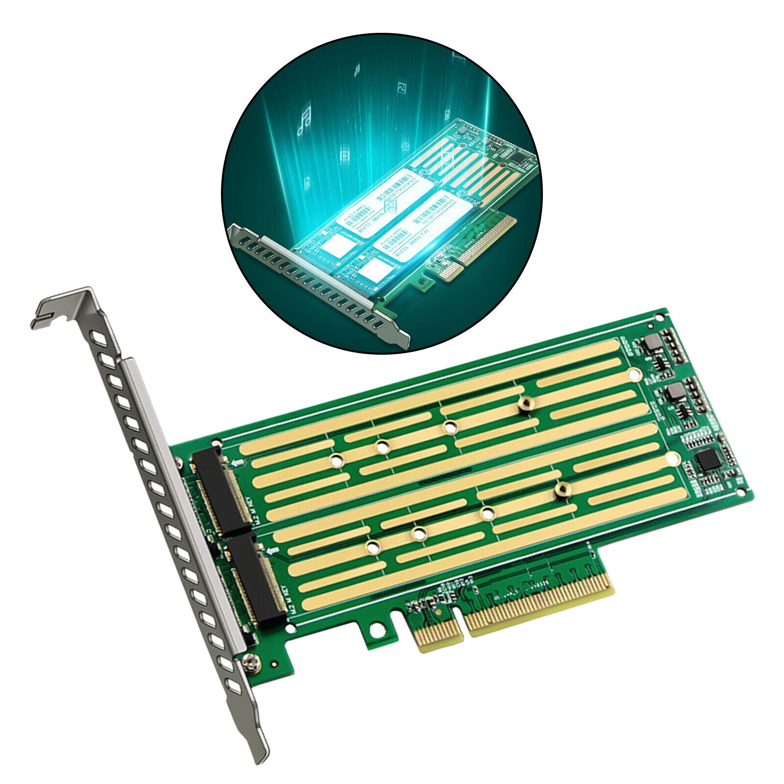 32Gbps Adapter M.2 NVMe to PCIe Adapter For Desktop PC PCI-e 2230 2280 22110