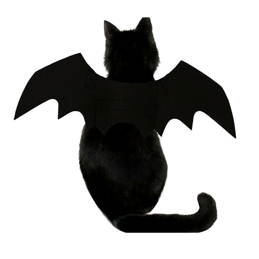 Halloween Pet Dog Cat Puppy Kitten Bat Wings Kitten DressUp Vampire Cape Costume