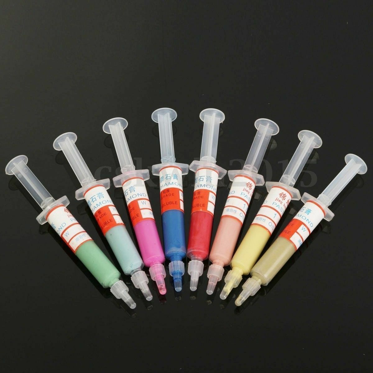 8pcs 5gram Diamond Polishing Lapping Paste Compound Syring Set 0.5-10Micron S110