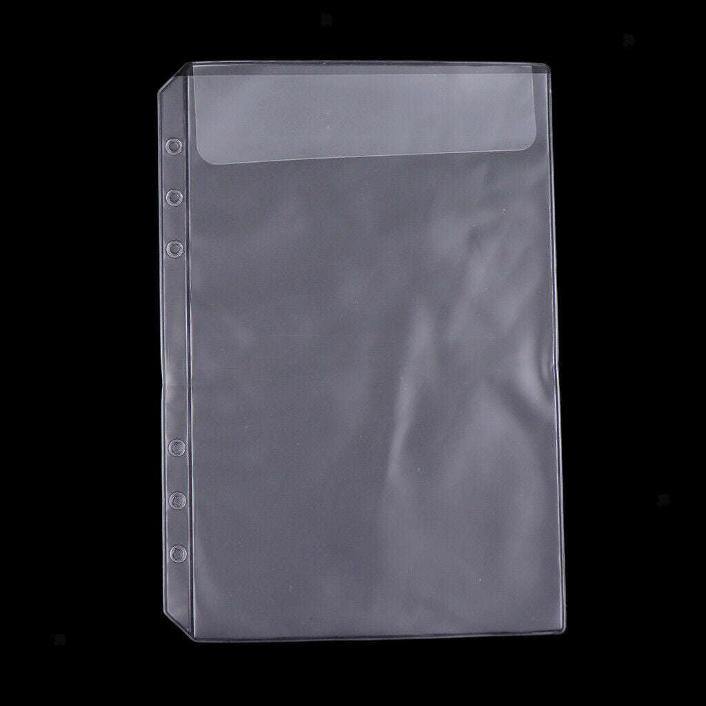 20x Binder Pocket 6 Holes Notebook Binder Loose Leaf Bag Collection Bags A5