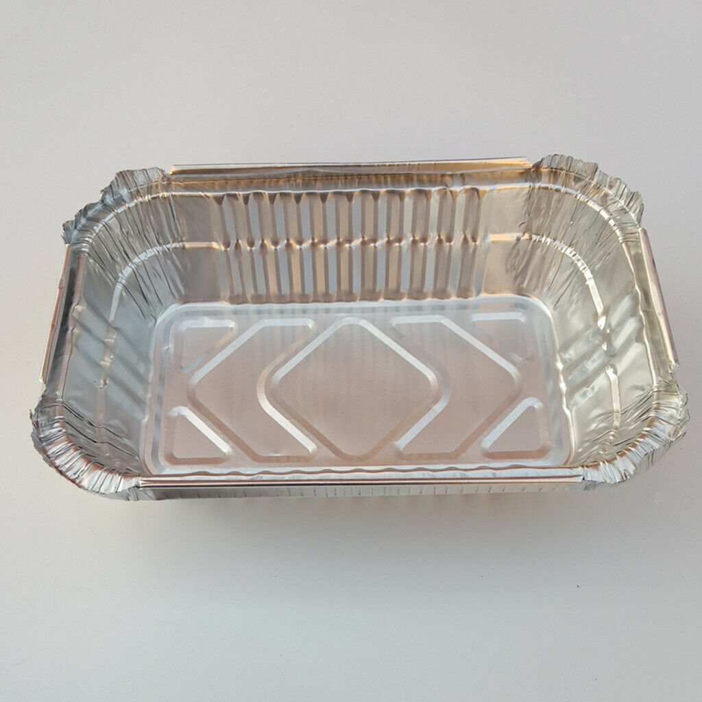 20pcs Aluminum Foil Grill Drip Pans For BBQ Roasting 700ml Eco-friendly