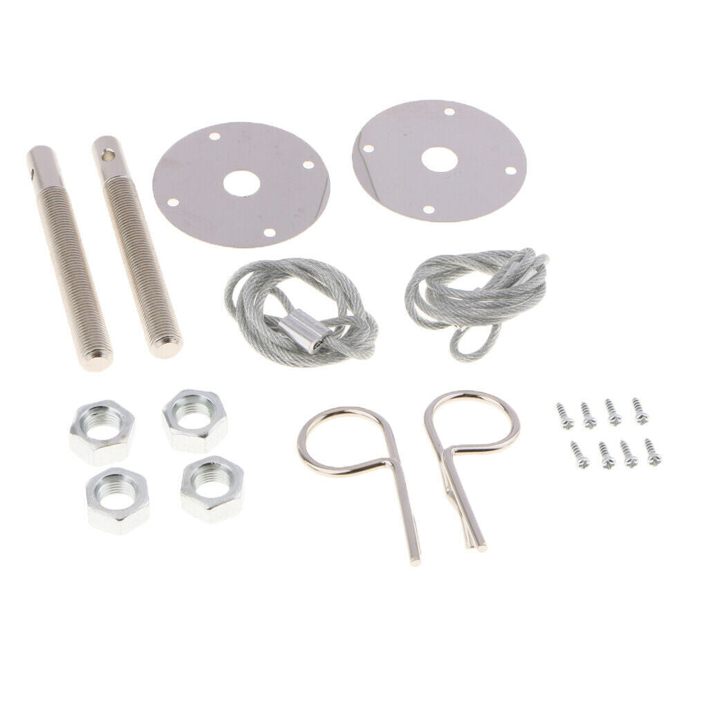 Car Auto Hair Pin Style Sport Hood Latch Pin Bonnet Engine Lock Set