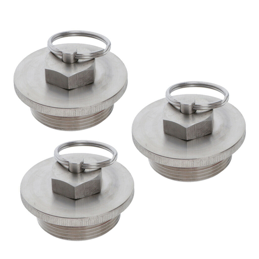 3pcs Stainless Steel Beer Keg Lid Beer Growler Keg Lid with Relief Valve