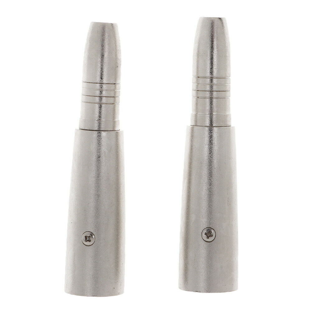 2pc 3 Pin XLR Male Plug to 6.35mm MONO Female 1/4"   Mic Cable Adapter