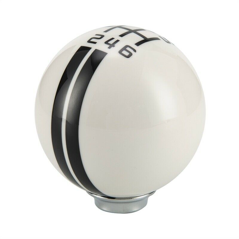 6 Speed Gear Shift Knob for Ford Mustang Shelby GT500 White Manual Shifter