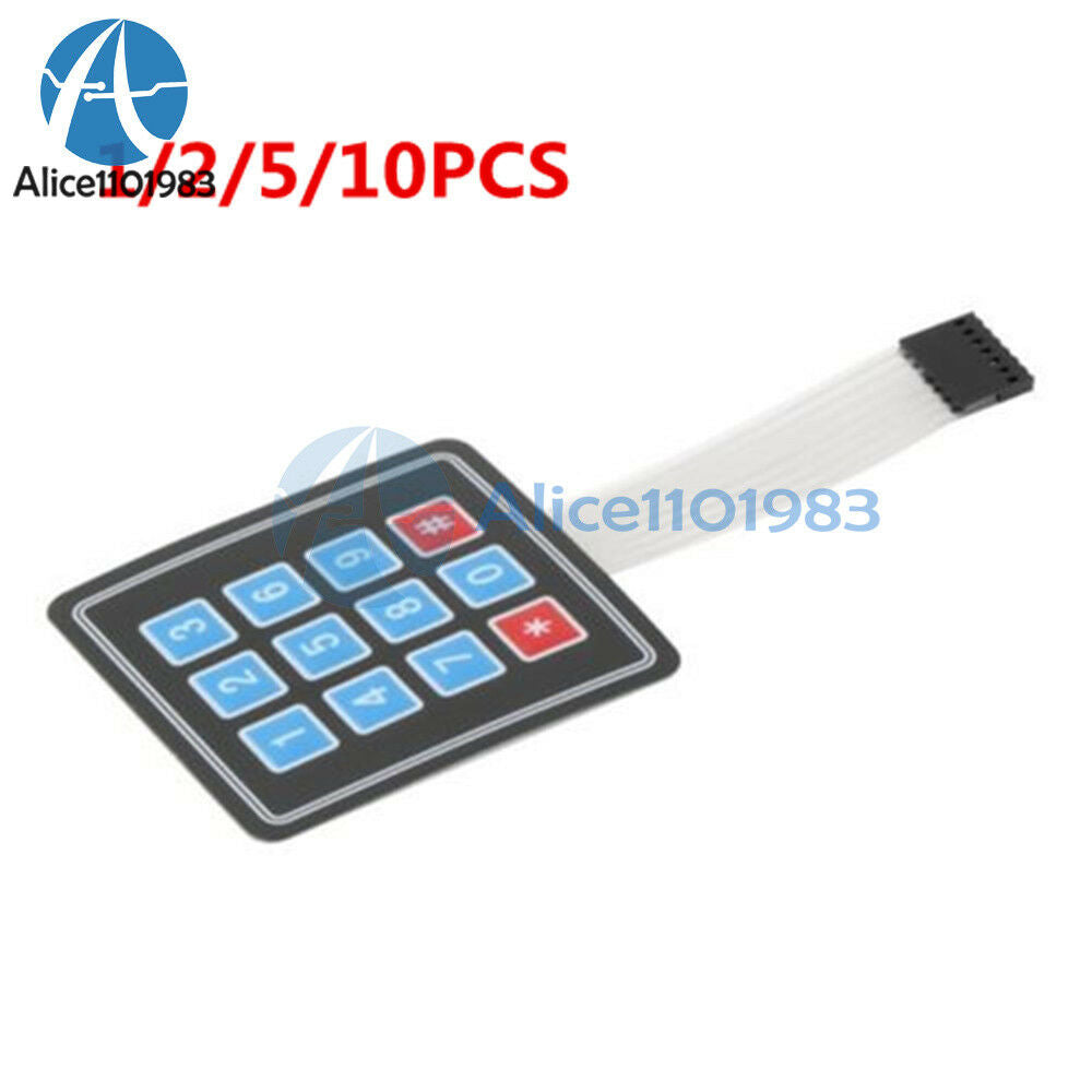 2PCS 4x3 Matrix Array 12 Key Membrane Switch Keypad Keyboard for Arduino/AVR