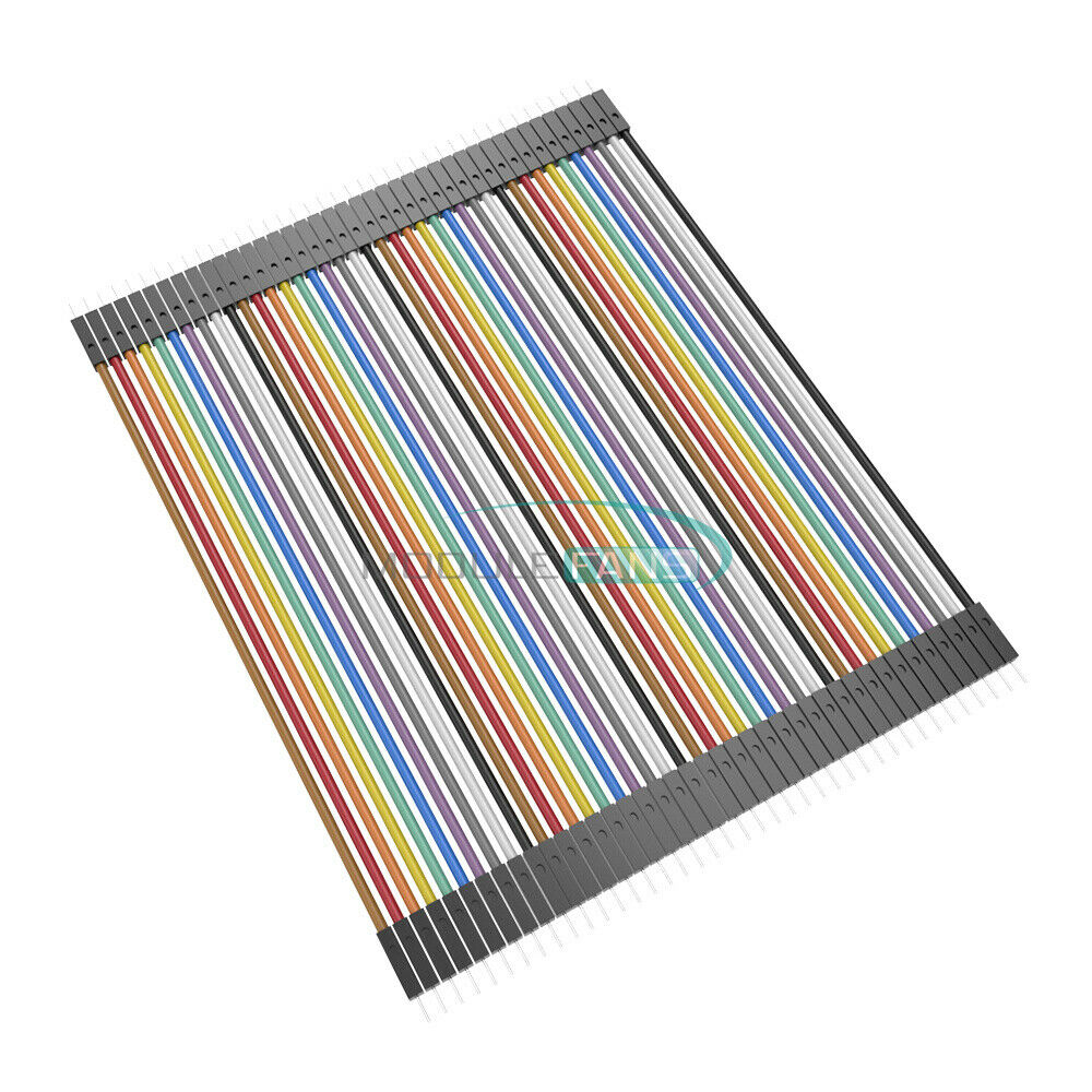120pcs Male to male Dupont Wire Cables Jumper 10cm 2.54MM 1P For Arduino  MF