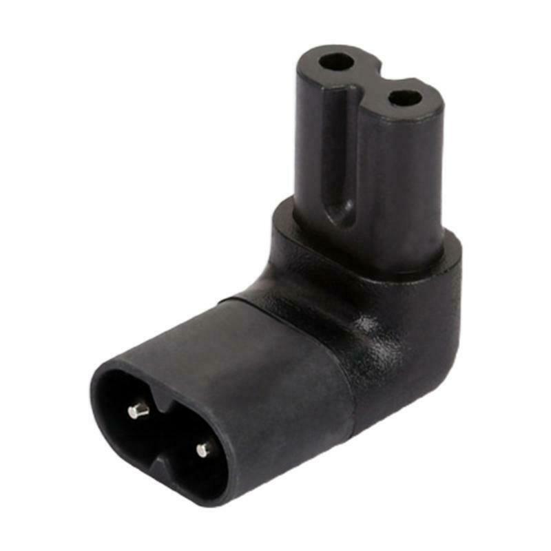 IEC320 C7 To C8 90 Degree Right  Angle AC Power Adapter 2 Prong Angle Adapter
