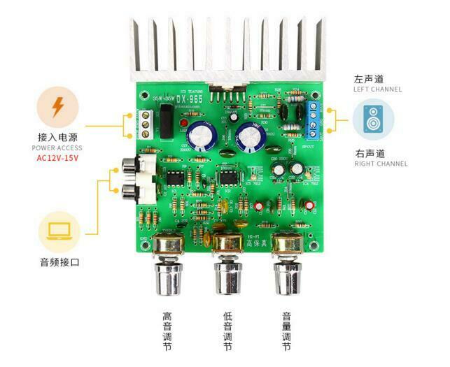 18V 50W+50W 2.0 Channel STK Thick Film Series Power Amplifier Board