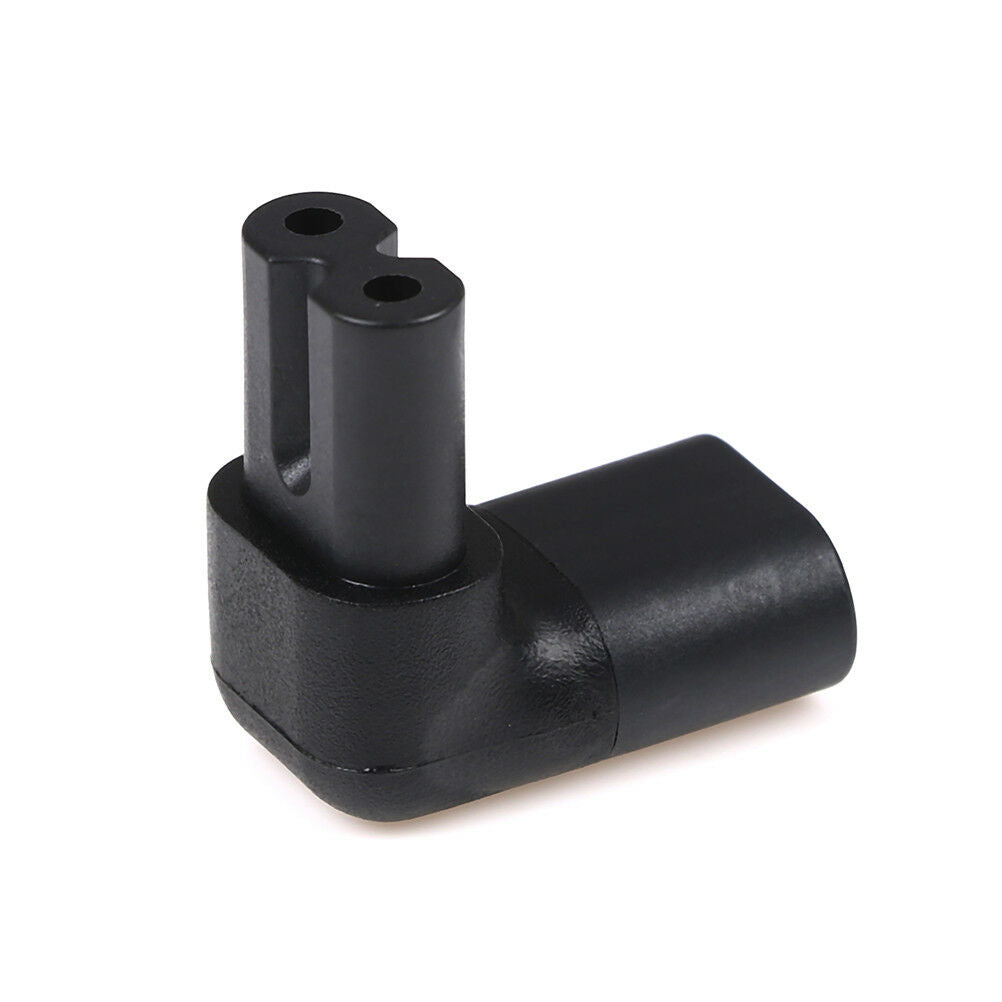 Updown angled IEC 320-C8 male plug to C7 female power socket adapter converterDD