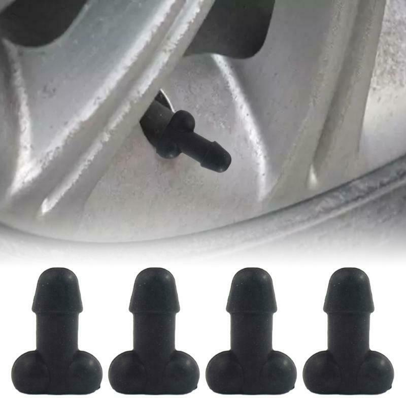 Airtight Seal Cover Tire Gag Prank Valve-Caps for Motorcycles Cars Trucks 4pcs