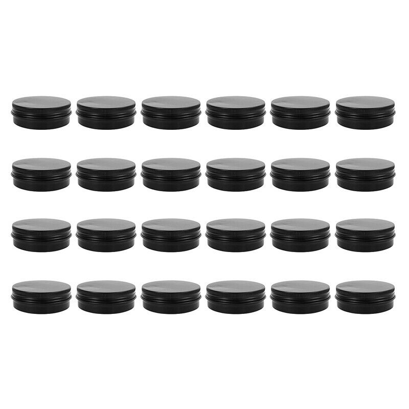 Aluminum Tin Cans - 24 Pack 2Oz / 60G Round Metal Container Screw Top Cans CosF4