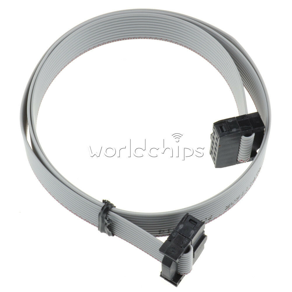 70CM 10Pin Female Cable USBISP USBASP JTAG AVR Download Wire Ribbon 2.54mm 2.3ft