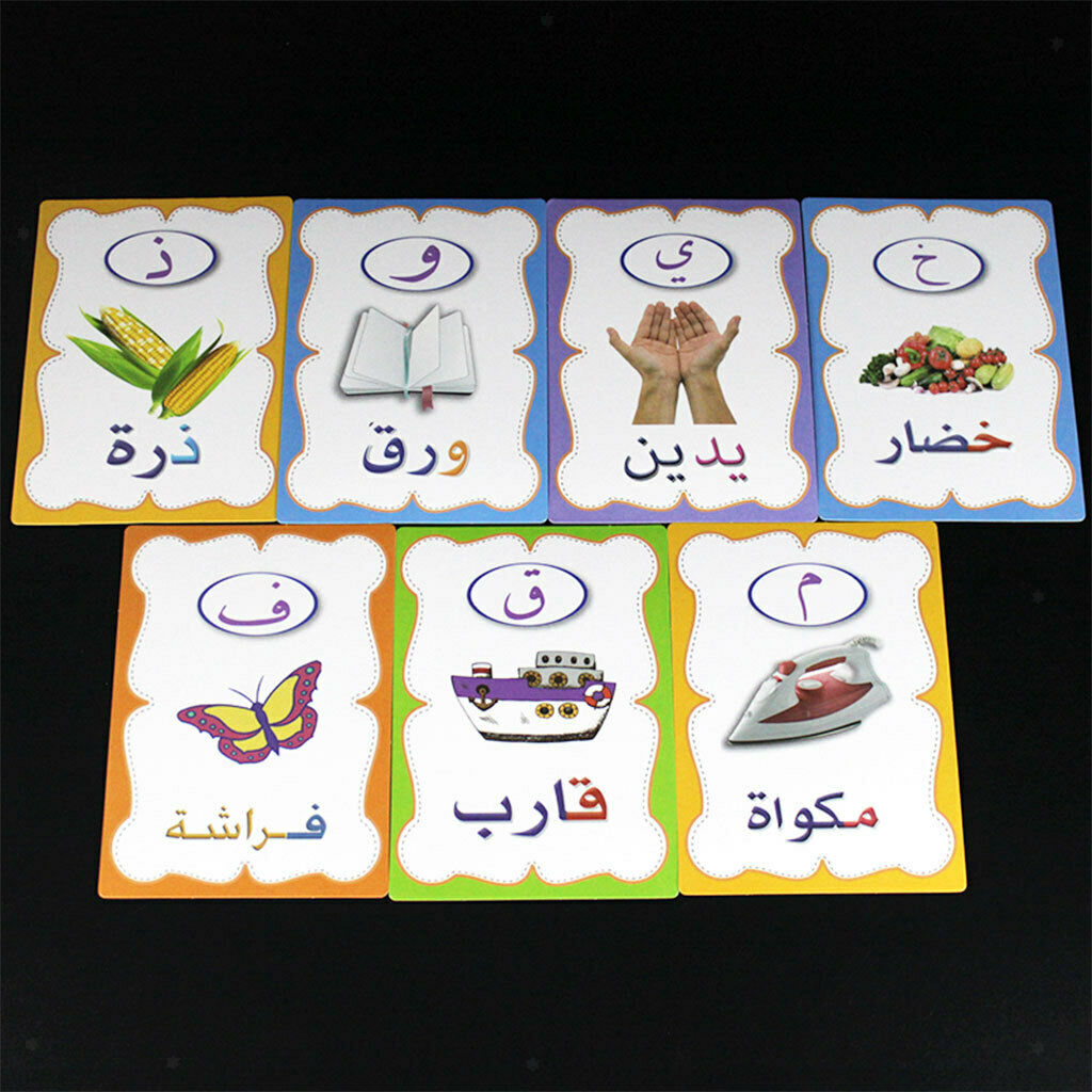 28Pcs Alphabet Flashcards for Early Reading Comprehension Practice Kids