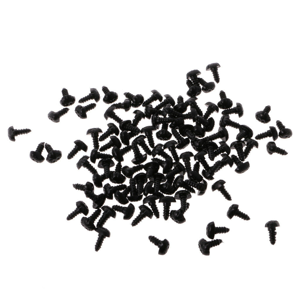 300x Black Plastic Animal / Dog Safety Noses For Teddy Bears Soft Toys DIY