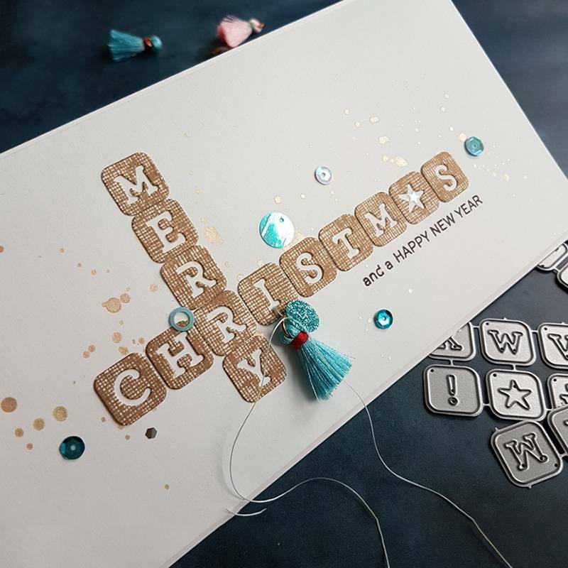 Merry Christmas Letters Metal Cutting Dies for Scrapbook Album Cards Decor gt Re