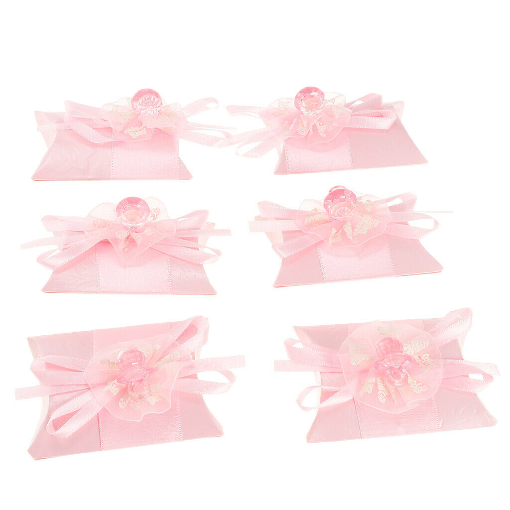 6pcs Flower Pillow Candy Gift Boxes Wedding Birthday Party Favors Pink