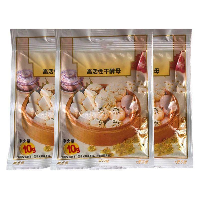 5 Bags 50g Cake Bread Active Instant Dry Yeast for Kitchen Baking Steamed Buns