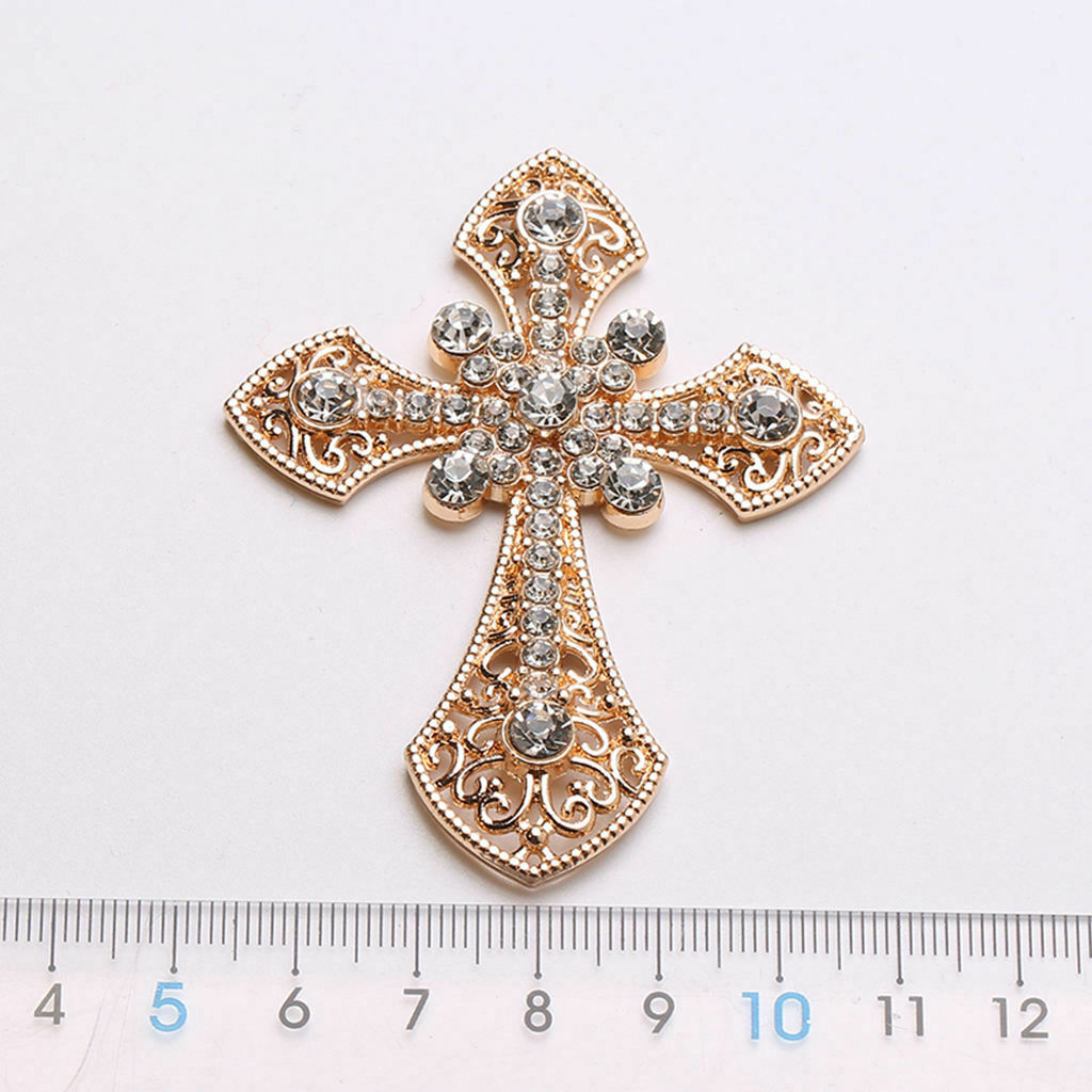 5pcs Crystal Rhinestone Crosses Flatback Decoration
