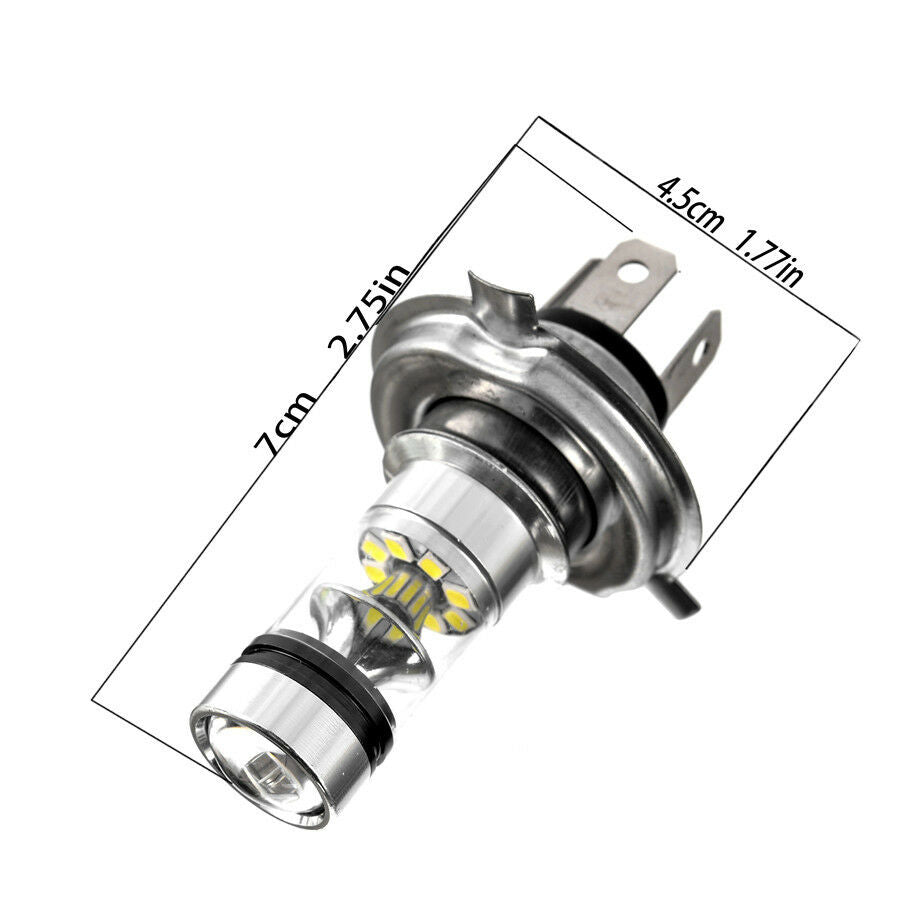 2x 360Â° 1157/H4 Car 3030 LED Headlight Driving Brake Light Bulb 100W 6000K White