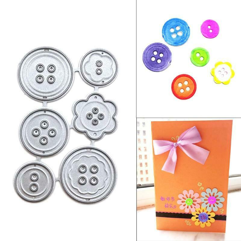 Six Buttons Dress Decoration Carbon Steel Cutting Dies DIY Scrapbooking Photo