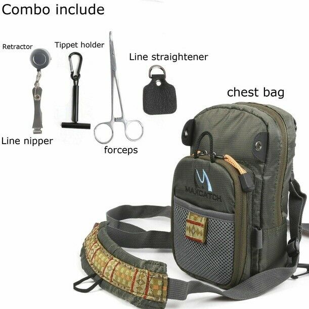 Fly Fishing Chest Bag Lightweight Chest Pack Outdoor Sports Pack Multi-purpose