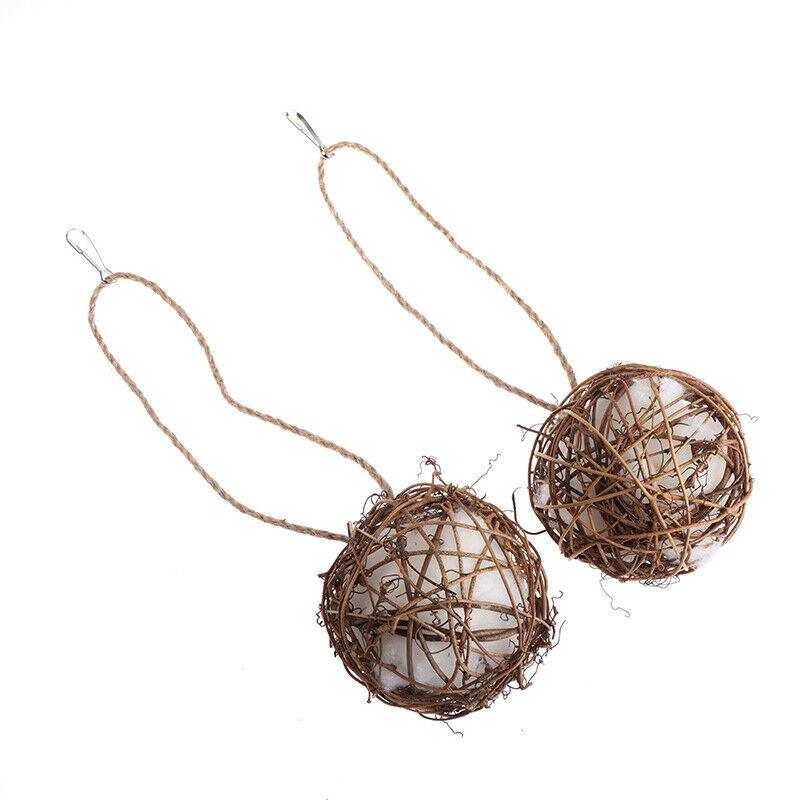 Hummingbird Nesting House Birds Hand-woven Rattan Globe Bird Parrot with .l8
