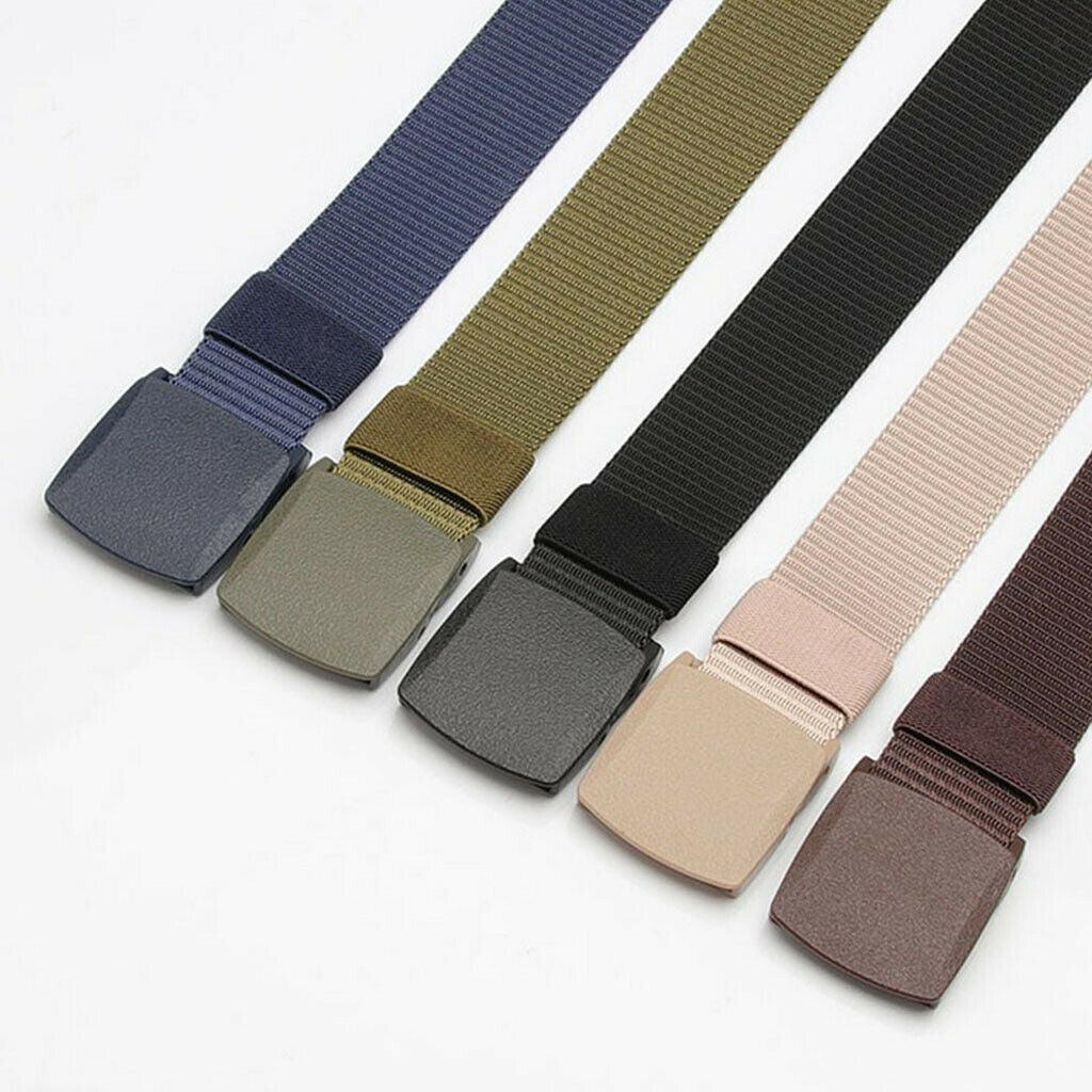 4pcs Men Women Heavy Duty Army Nylon Webbing Belt Travel Long Waistband