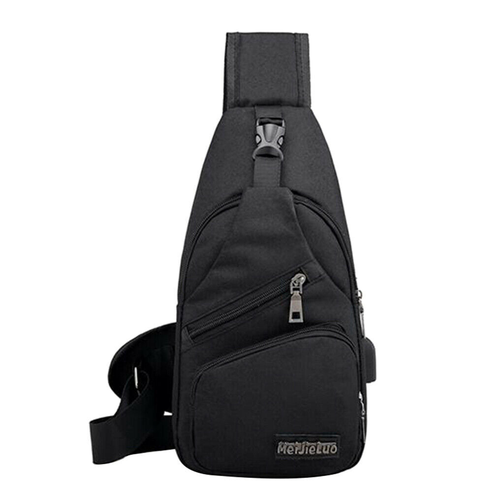 2x Mens Sling Backpack Water Resistant Shoulder Chest Crossbody Sling Bag