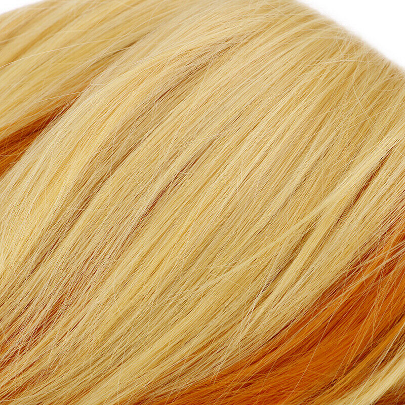 Anime Cartoon Characters Agatsuma Zenitsu Yellow Orange Long Curly Wig CospY1
