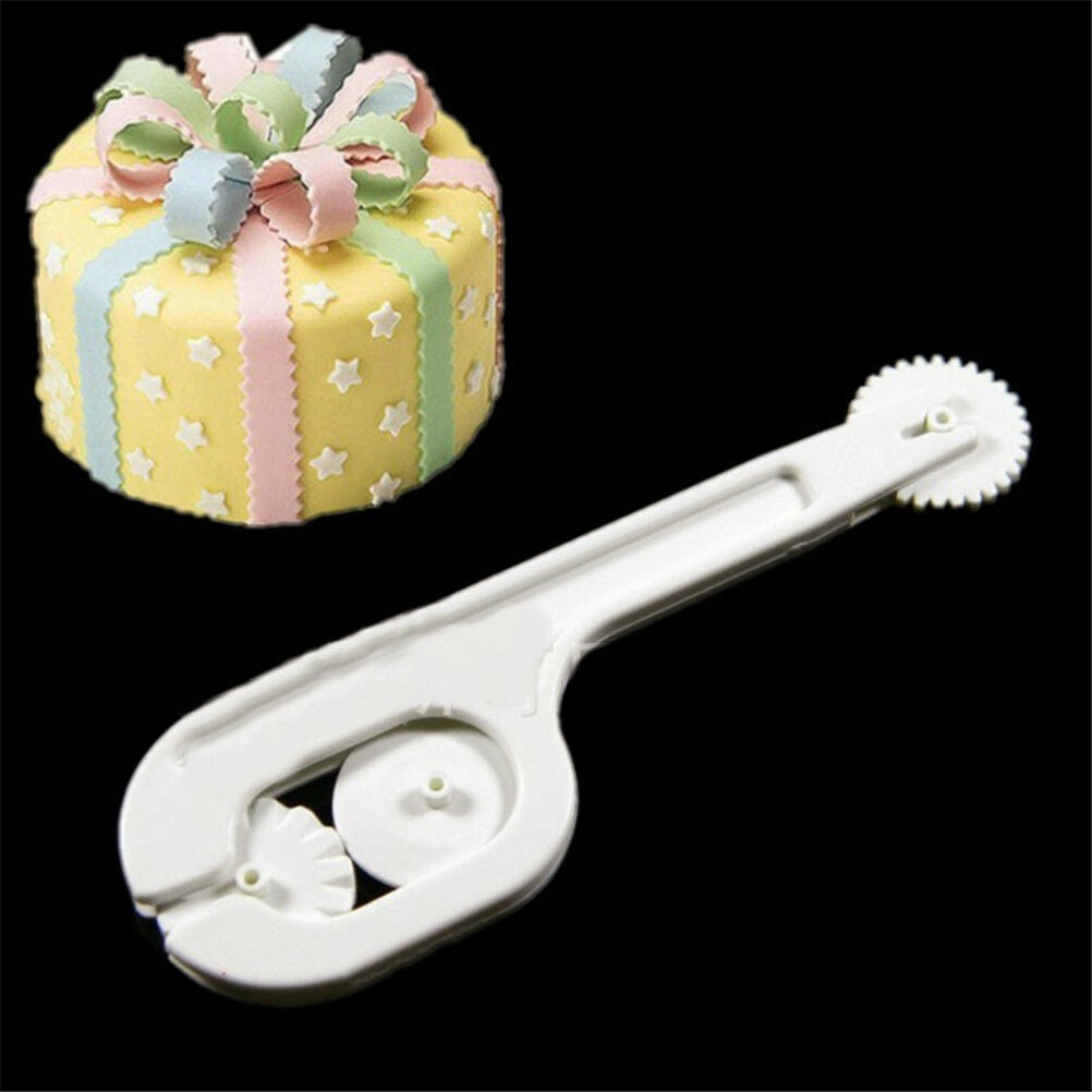 1set Fondant Cake Sugar Craft Paste Embosser Wheel Stitching Cutter Tools .l8