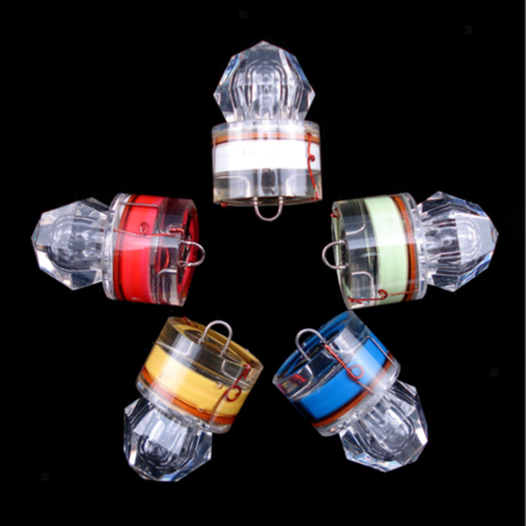 5x LED Fishing Lure Trolling Deep Drop Light Baits Ice Saltwater Strobe