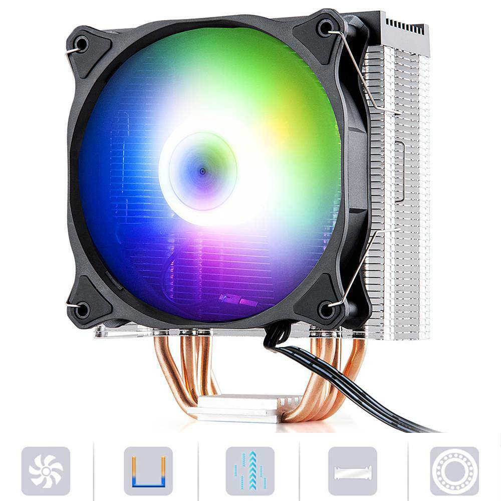 LED 4Pin Hot CPU Cooling Cooler Fan Heatsink For Intel:775/115X AMD:AM4/AM3/AM2!