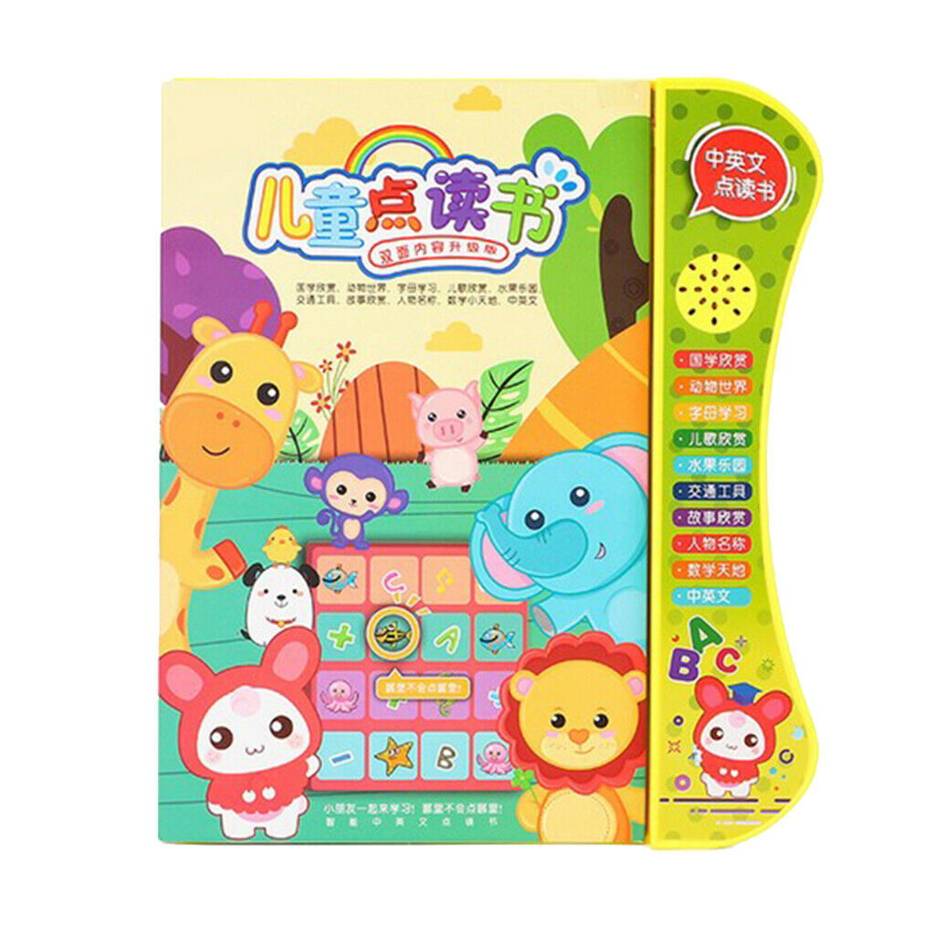 Cartoon Learning Machine Book Bilingual Reading Machine Language Sound Toys for