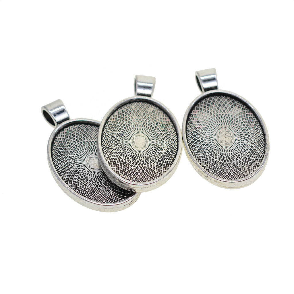 20x Do-it-yourself oval pendant setting 20x30mm cabochon setting bezel