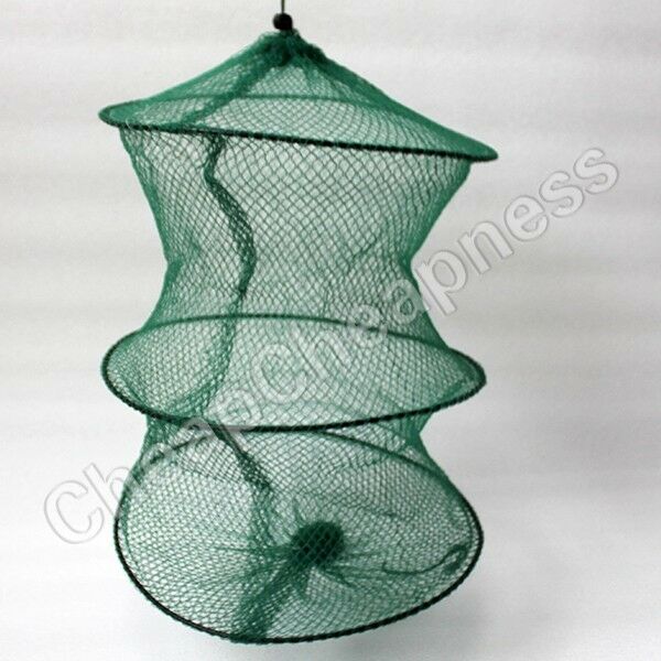 Layer Crab Fish Crawdad Shrimp Minnow Fishing Bait Trap Cast Dip Net Cage.l8