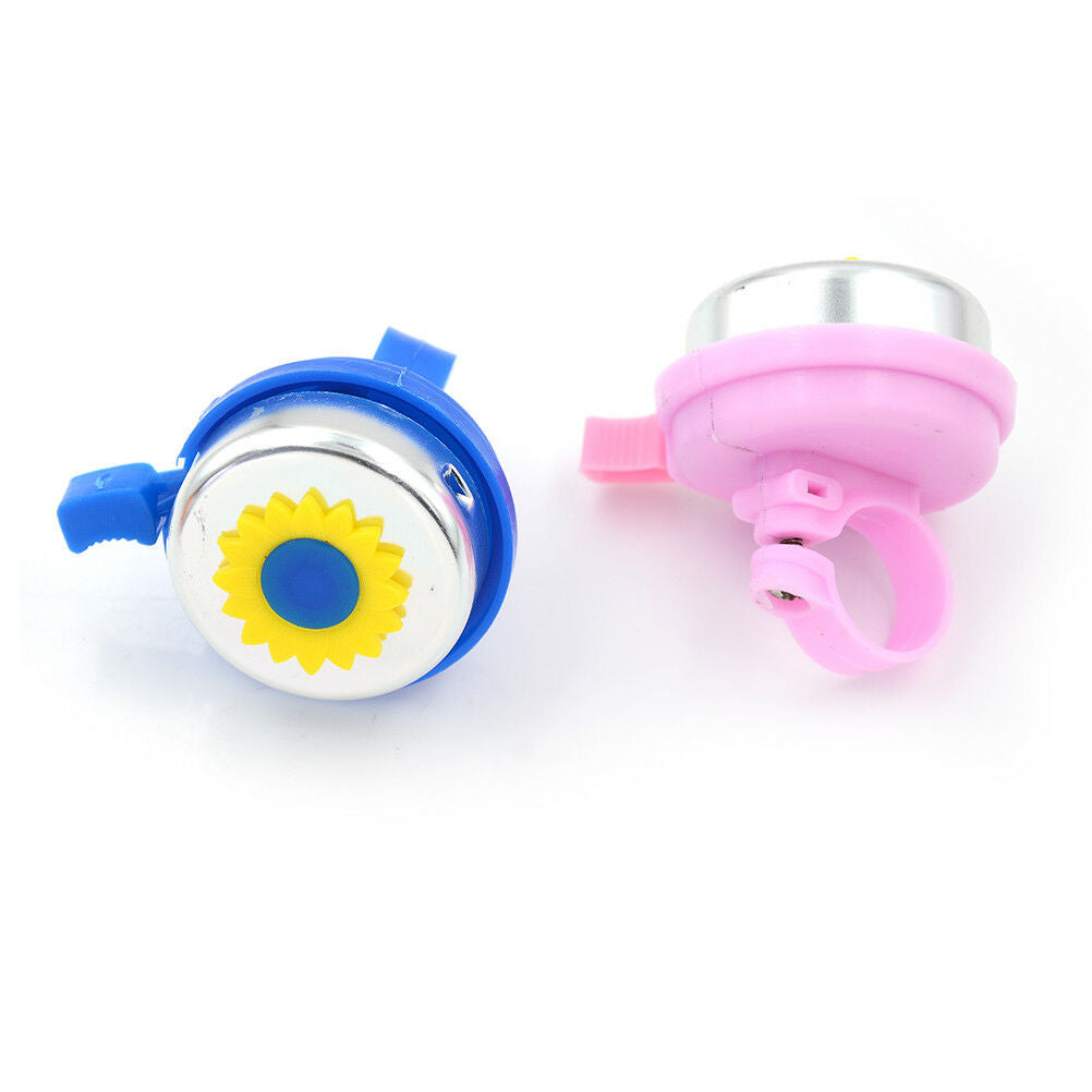 1Pcs bike bicycle bell ring round flower plastic metal sound alar.l8