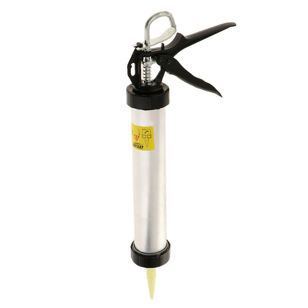 Sausage Gun, 12-inch Caulking Gun with Nozzle, Silicon Gun, Aluminum Caps